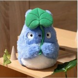 IL MIO VICINO TOTORO WITH LEAF BLUE 18CM PELUCHES FIGURE STUDIO GHIBLI