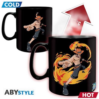 ABYSTYLE ONE PIECE LUFFY AND ACE HEAT CHANGE MUG