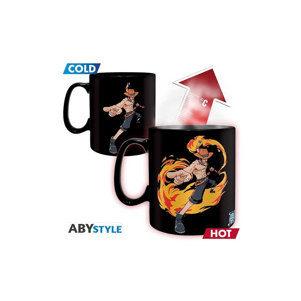 ABYSTYLE ONE PIECE LUFFY AND ACE HEAT CHANGE MUG