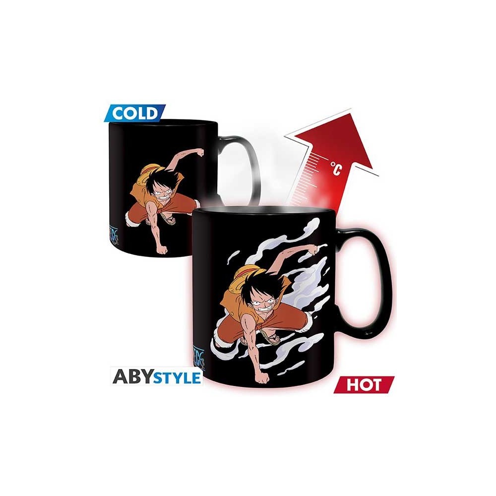ABYSTYLE ONE PIECE LUFFY AND ACE HEAT CHANGE MUG