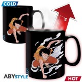 ABYSTYLE ONE PIECE LUFFY AND ACE HEAT CHANGE MUG
