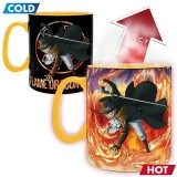 ABYSTYLE ONE PIECE LUFFY AND SABO HEAT CHANGE MUG