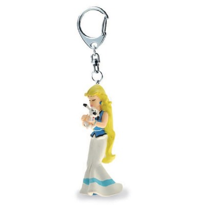 ASTERIX - FALBALA WITH IDEFIX KEYRING PORTACHIAVI PVC FIGURE PLASTOY