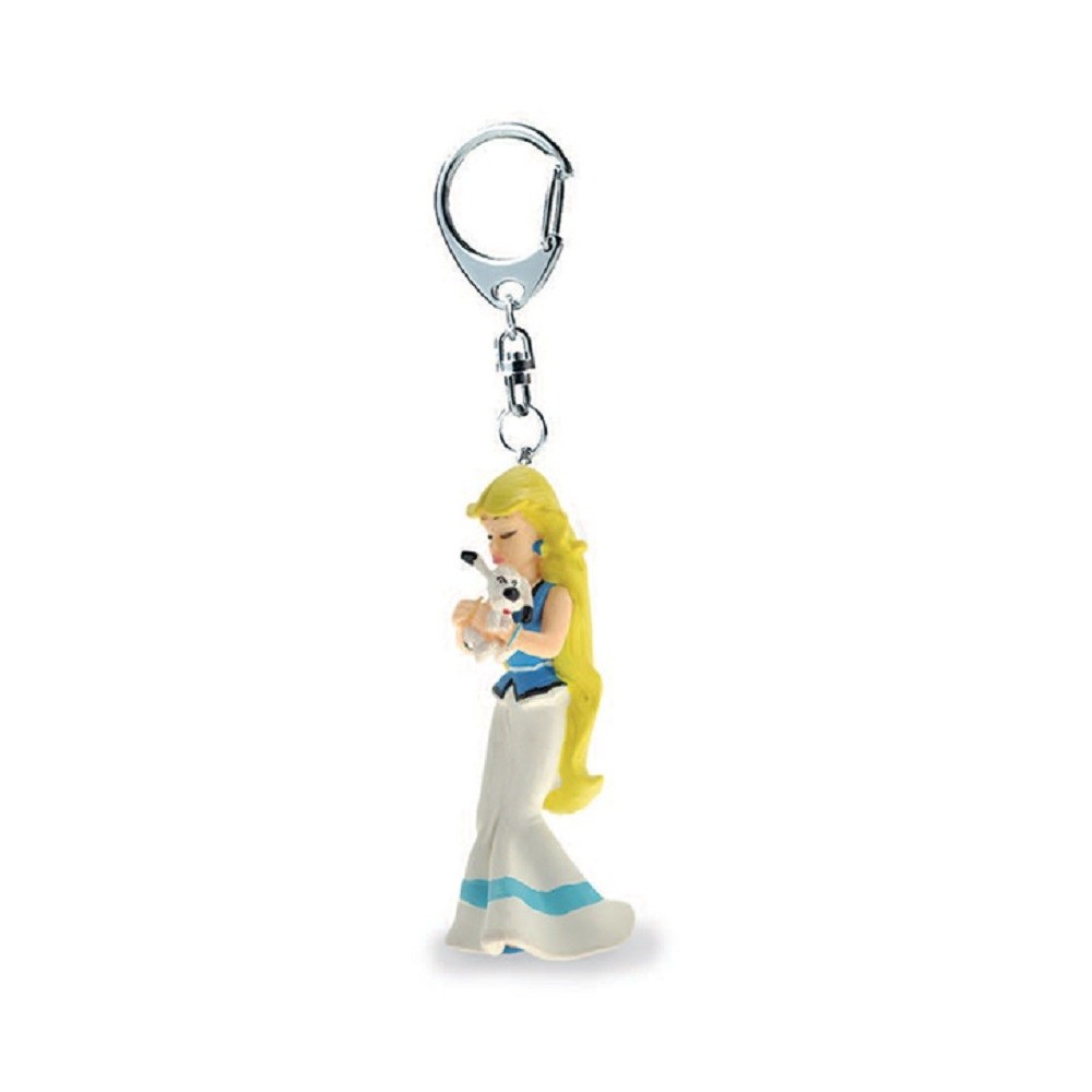 ASTERIX - FALBALA WITH IDEFIX KEYRING PORTACHIAVI PVC FIGURE PLASTOY