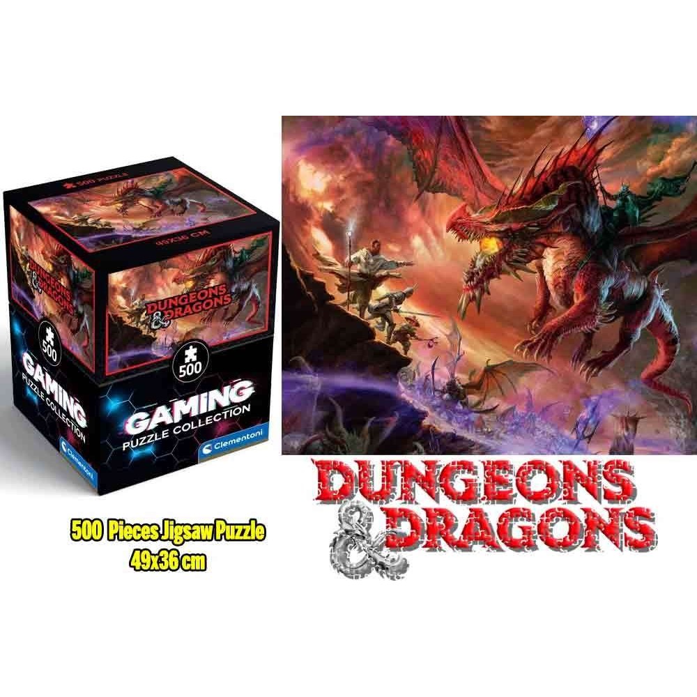 DUNGEONS AND DRAGONS KANSALDI ON RED DRAGON 500 PEZZI PUZZLE CLEMENTONI
