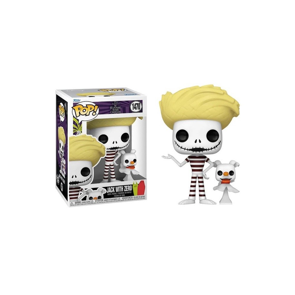 FUNKO POP! THE NIGHTMARE BEFORE CHRISTMAS JACK WITH ZERO BOBBLE HEAD FIGURE FUNKO
