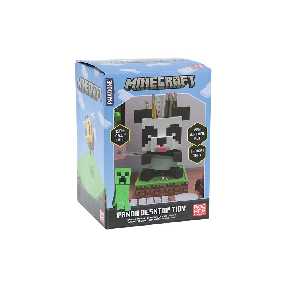 MINECRAFT PANDA DESKTOP TIDY VASO PORTAMATITE PALADONE PRODUCTS