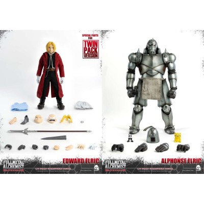 THREEZERO FULLMETAL ALCHEMIST BROTHERHOOD EDWARD & ALPHONSE ELRIC TWIN PACK ACTION FIGURE