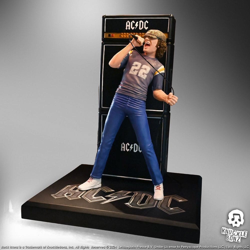 ROCK ICONZ AC/DC BRIAN JOHNSON STATUA FIGURE KNUCKLEBONZ
