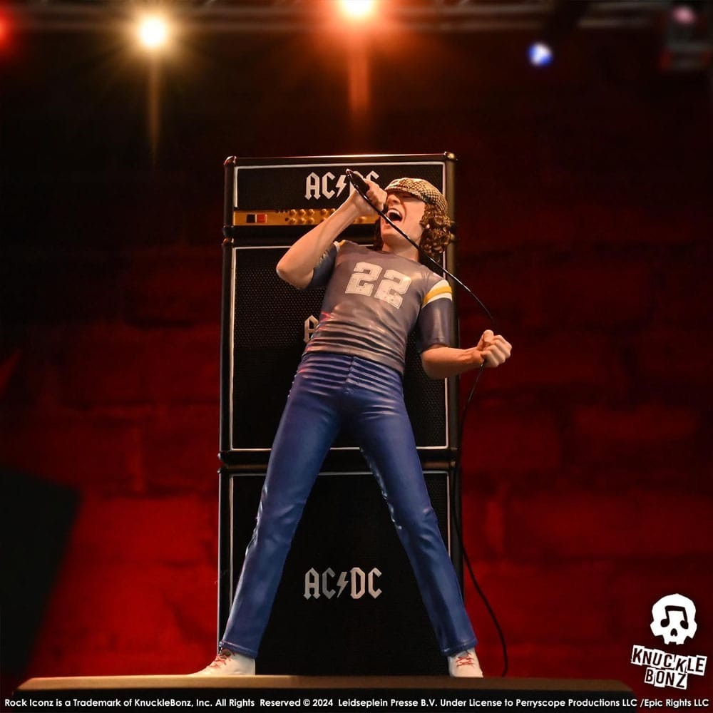 ROCK ICONZ AC/DC BRIAN JOHNSON STATUA FIGURE KNUCKLEBONZ