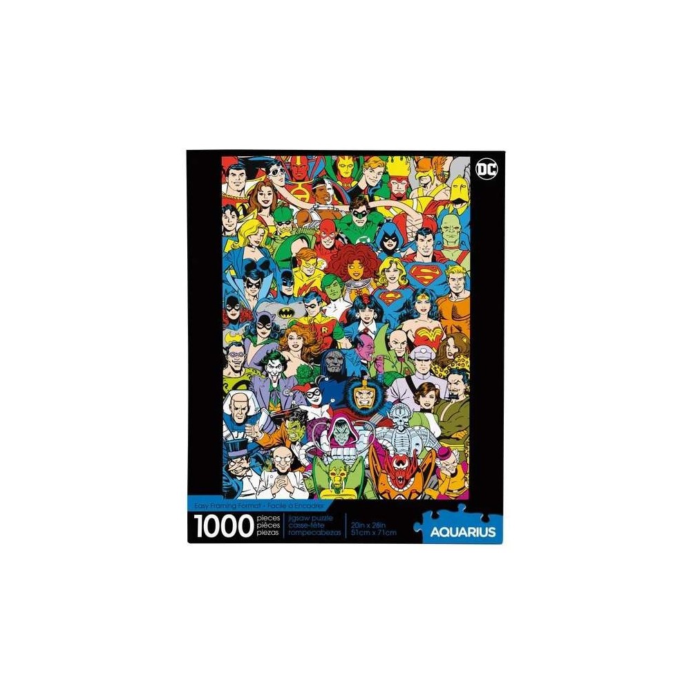 AQUARIUS ENT DC COMICS RETRO CAST 1000 PIECES JIGSAW PUZZLE