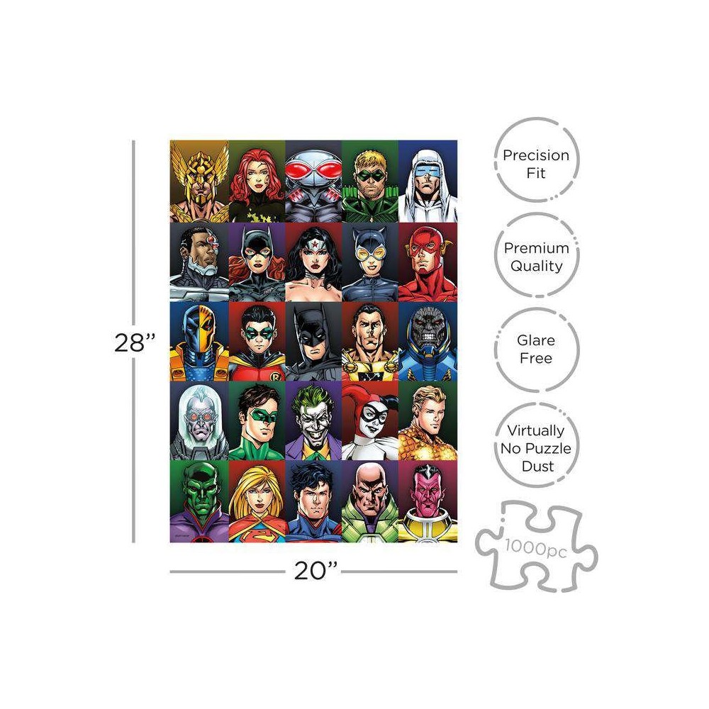 AQUARIUS ENT DC COMICS HEROES 1000 PIECES JIGSAW PUZZLE