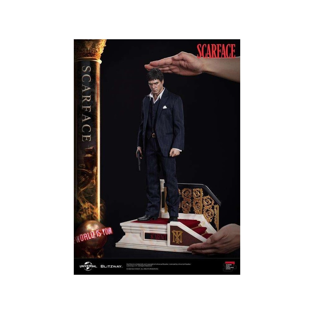 BLITZWAY SCARFACE TONY MONTANA SUPERB SCALE 1/4 STATUE FIGURE