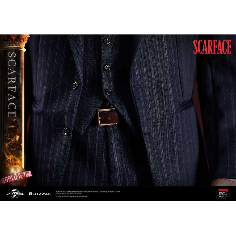 SCARFACE TONY MONTANA SUPERB SCALE STATUA FIGURE BLITZWAY