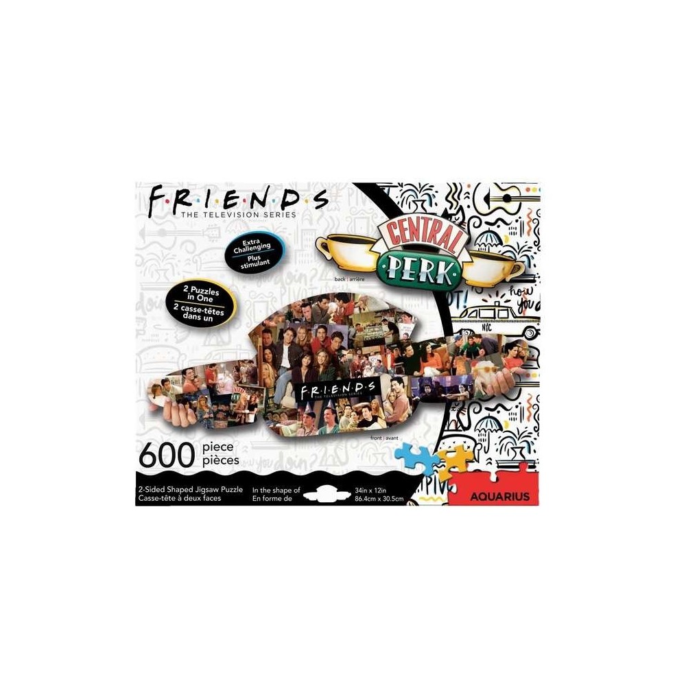 FRIENDS 2 SIDED SHAPED 600 PEZZI PUZZLE AQUARIUS ENT