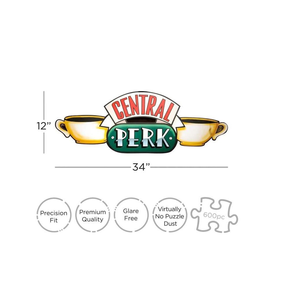 FRIENDS 2 SIDED SHAPED 600 PEZZI PUZZLE AQUARIUS ENT