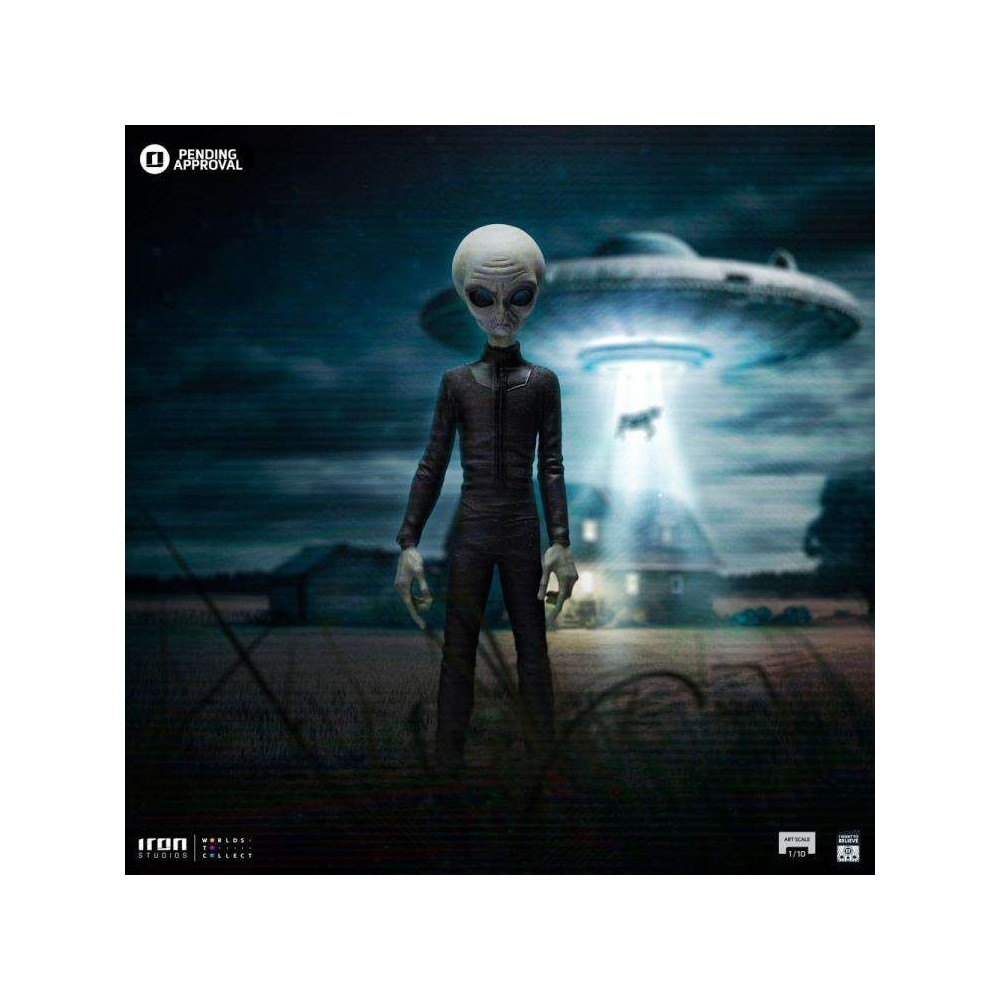 I WANT TO BELIEVE GREY ALIEN ART SCALE 1/10 STATUA FIGURE IRON STUDIOS