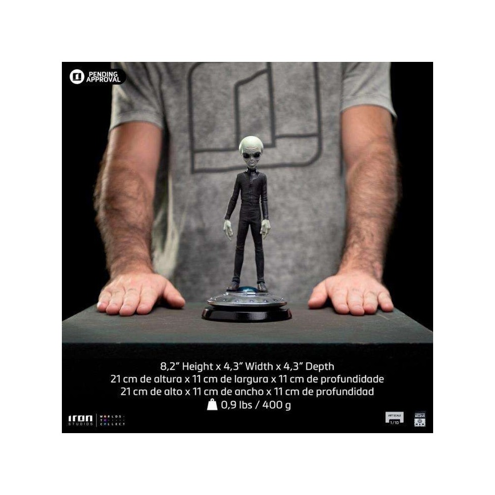 IRON STUDIOS I WANT TO BELIEVE GREY ALIEN ART SCALE STATUE