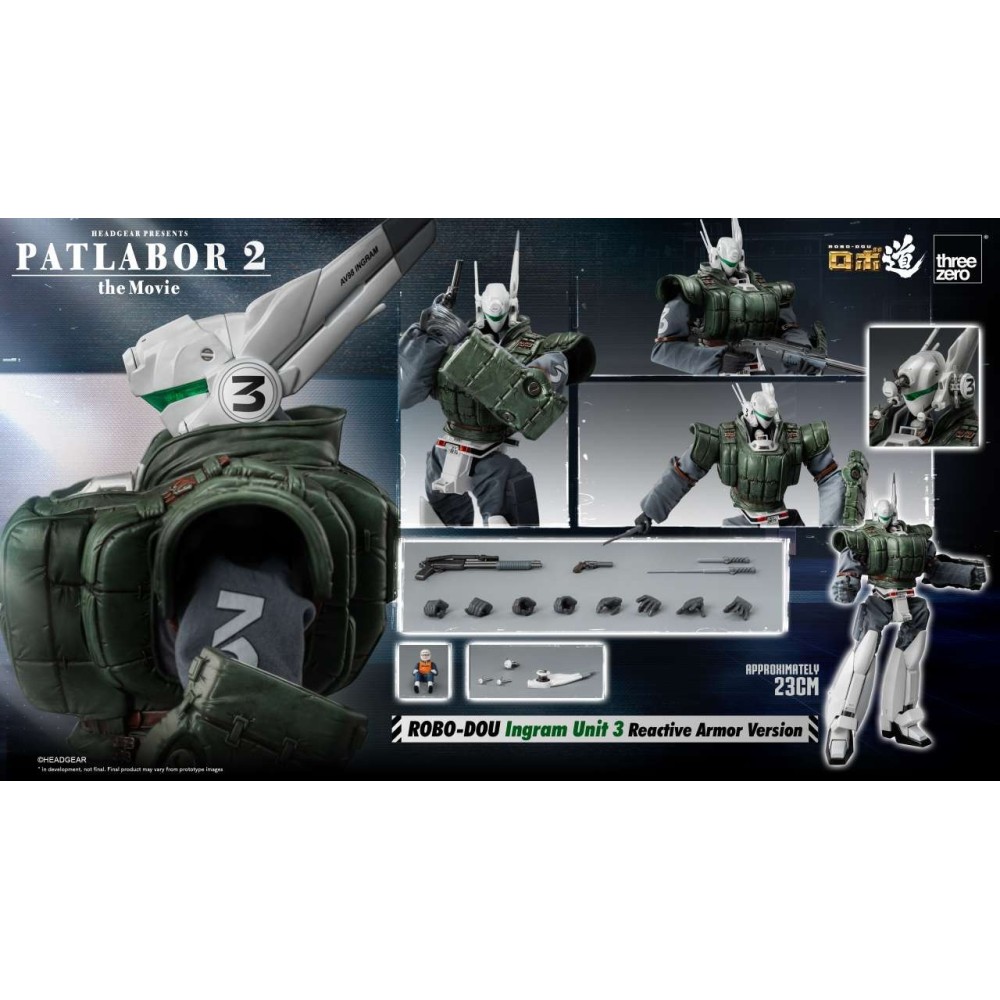 PATLABOR 2 THE MOVIE INGRAM UNIT 3 ROBO-DOU REACTIVE ARMOR VERSION ACTION FIGURE THREEZERO