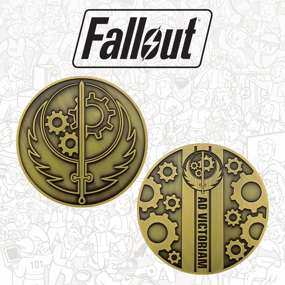 FANATTIK FALLOUT BROTHERHOOD OF STEEL METAL MEDALLION