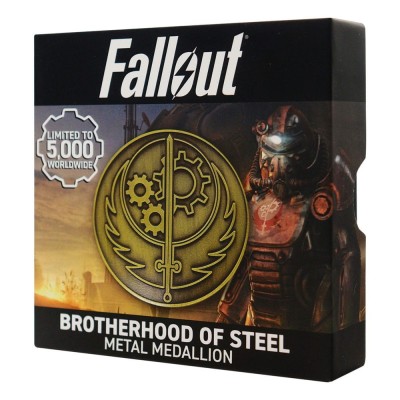 FANATTIK FALLOUT BROTHERHOOD OF STEEL METAL MEDALLION