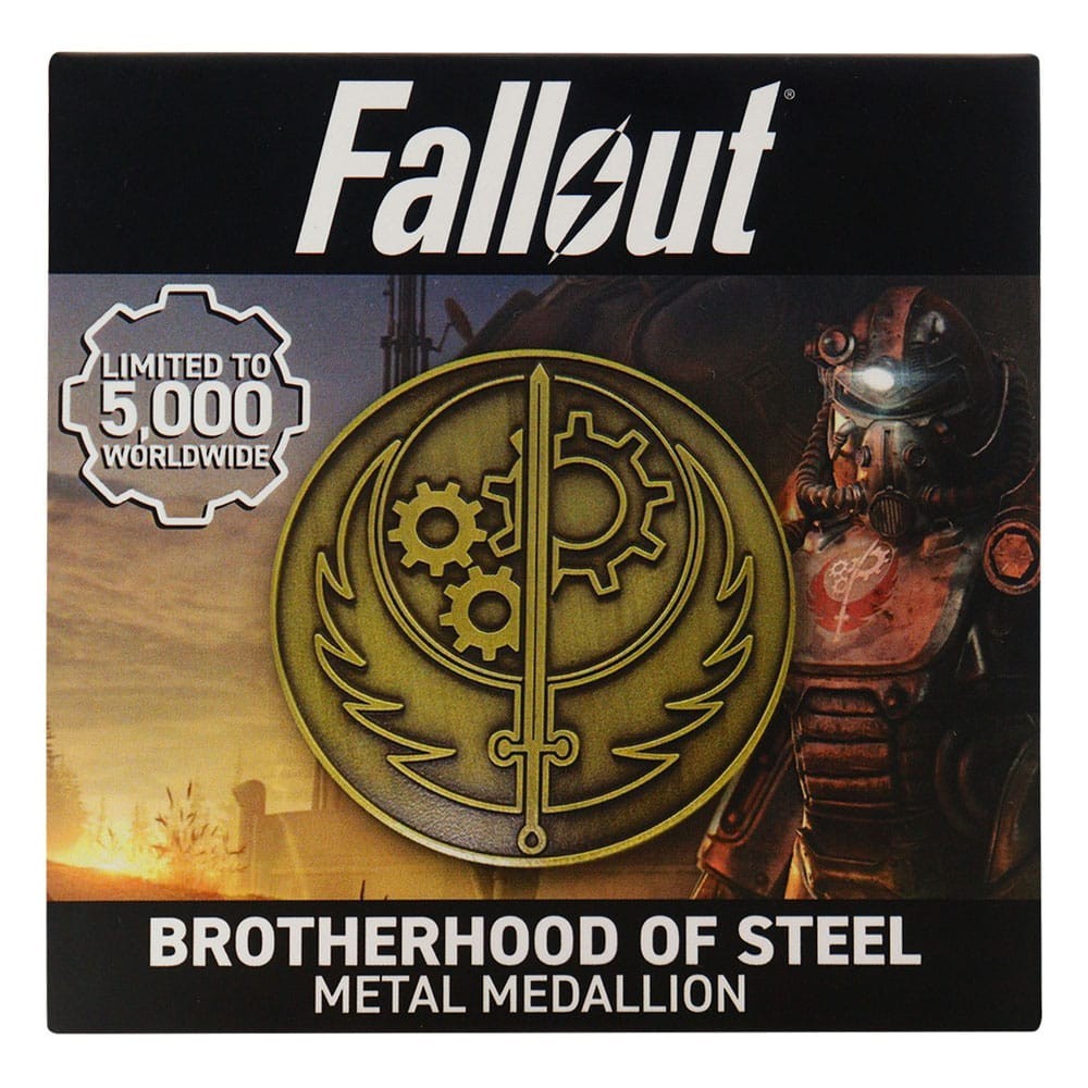 FANATTIK FALLOUT BROTHERHOOD OF STEEL METAL MEDALLION