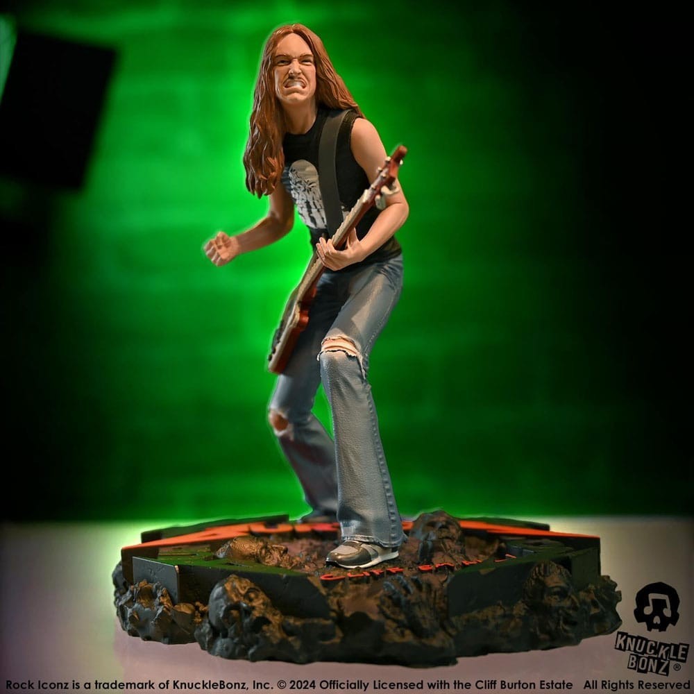 KNUCKLEBONZ METALLICA ROCK ICONZ CLIFF BURTON STATUE FIGURE