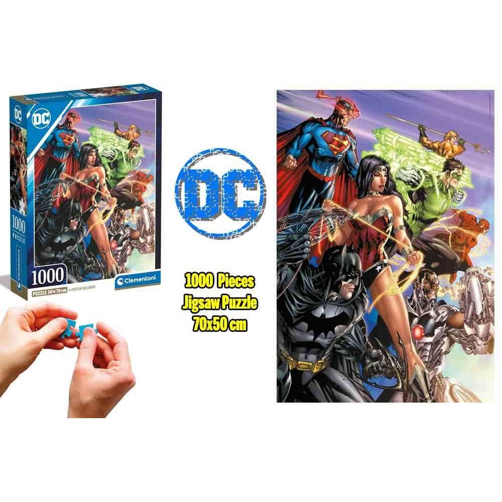 CLEMENTONI DC COMICS JUSTICE LEAGUE JIGSAW PUZZLE 1000 PCS