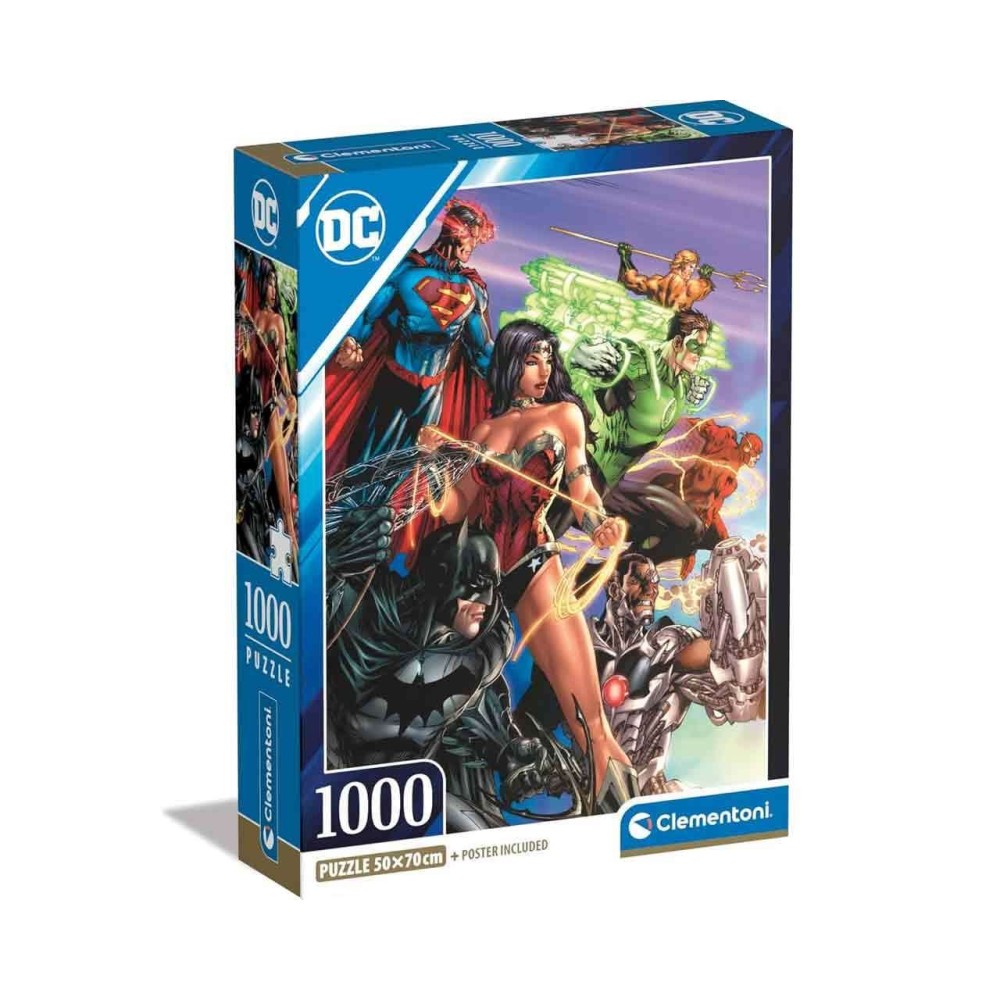 CLEMENTONI DC COMICS JUSTICE LEAGUE JIGSAW PUZZLE 1000 PCS