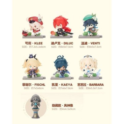 MIHOYO GENSHIN IMPACT BATTLE SCENE SERIES MONDSTADT EDITION 6-PACK MINI FIGURES