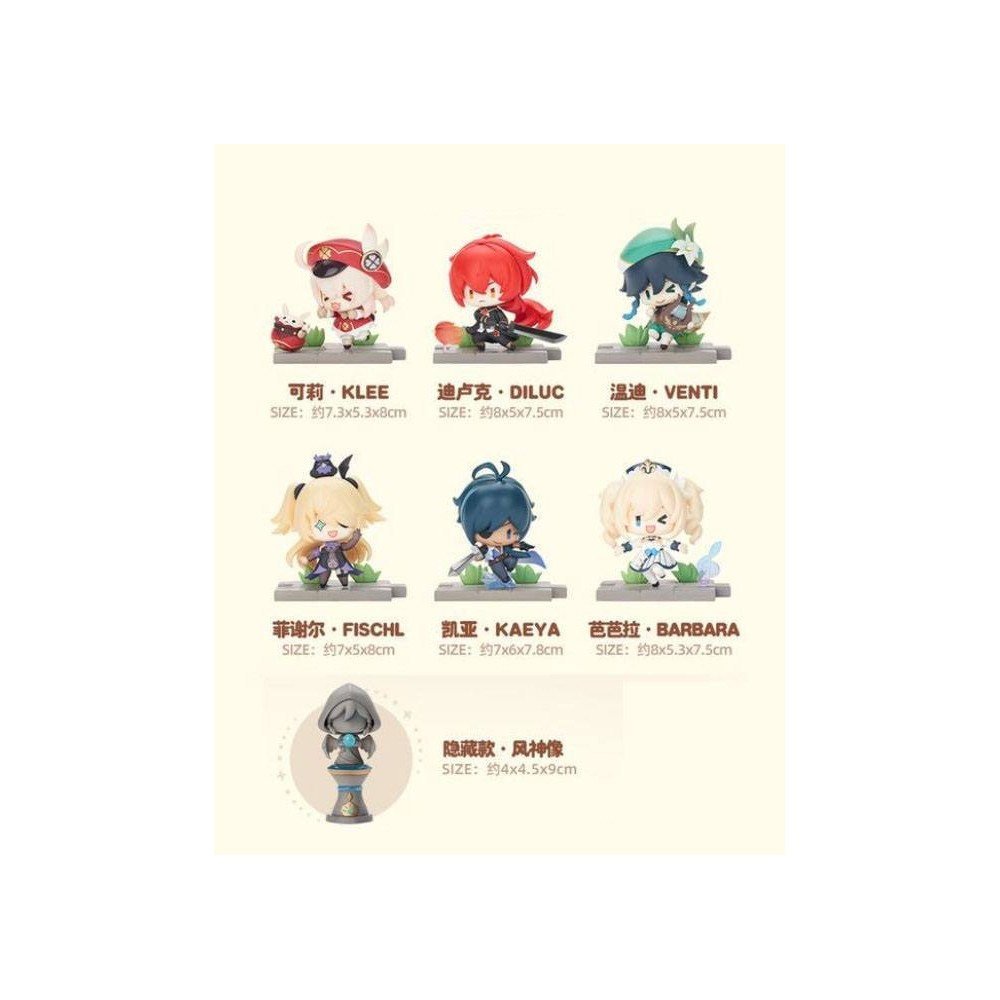 MIHOYO GENSHIN IMPACT BATTLE SCENE SERIES MONDSTADT EDITION 6-PACK MINI FIGURES