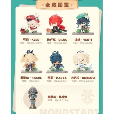 MIHOYO GENSHIN IMPACT BATTLE SCENE SERIES MONDSTADT EDITION 6-PACK MINI FIGURES