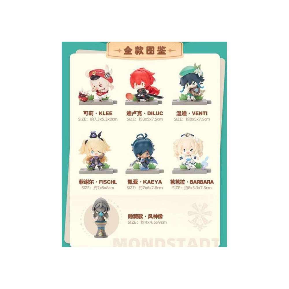 MIHOYO GENSHIN IMPACT BATTLE SCENE SERIES MONDSTADT EDITION 6-PACK MINI FIGURES