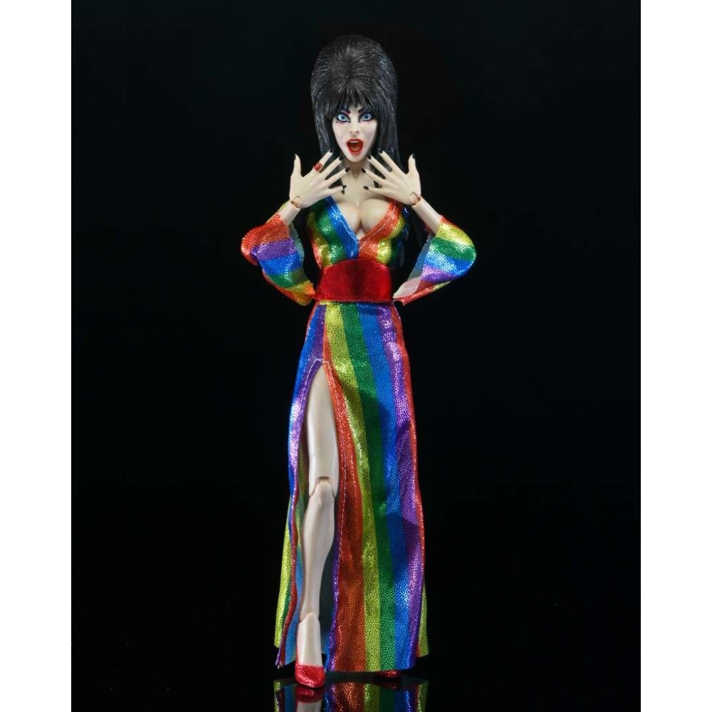 NECA ELVIRA MISTRESS OF THE DARK OVER THE RAINBOW CLOTHED ACTION FIGURE
