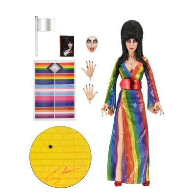 NECA ELVIRA MISTRESS OF THE DARK OVER THE RAINBOW CLOTHED ACTION FIGURE