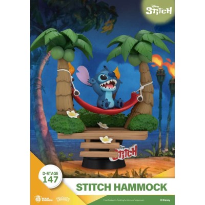 BEAST KINGDOM D-STAGE LILO AND STITCH 147 STITCH HAMMOCK STATUE FIGURE DIORAMA