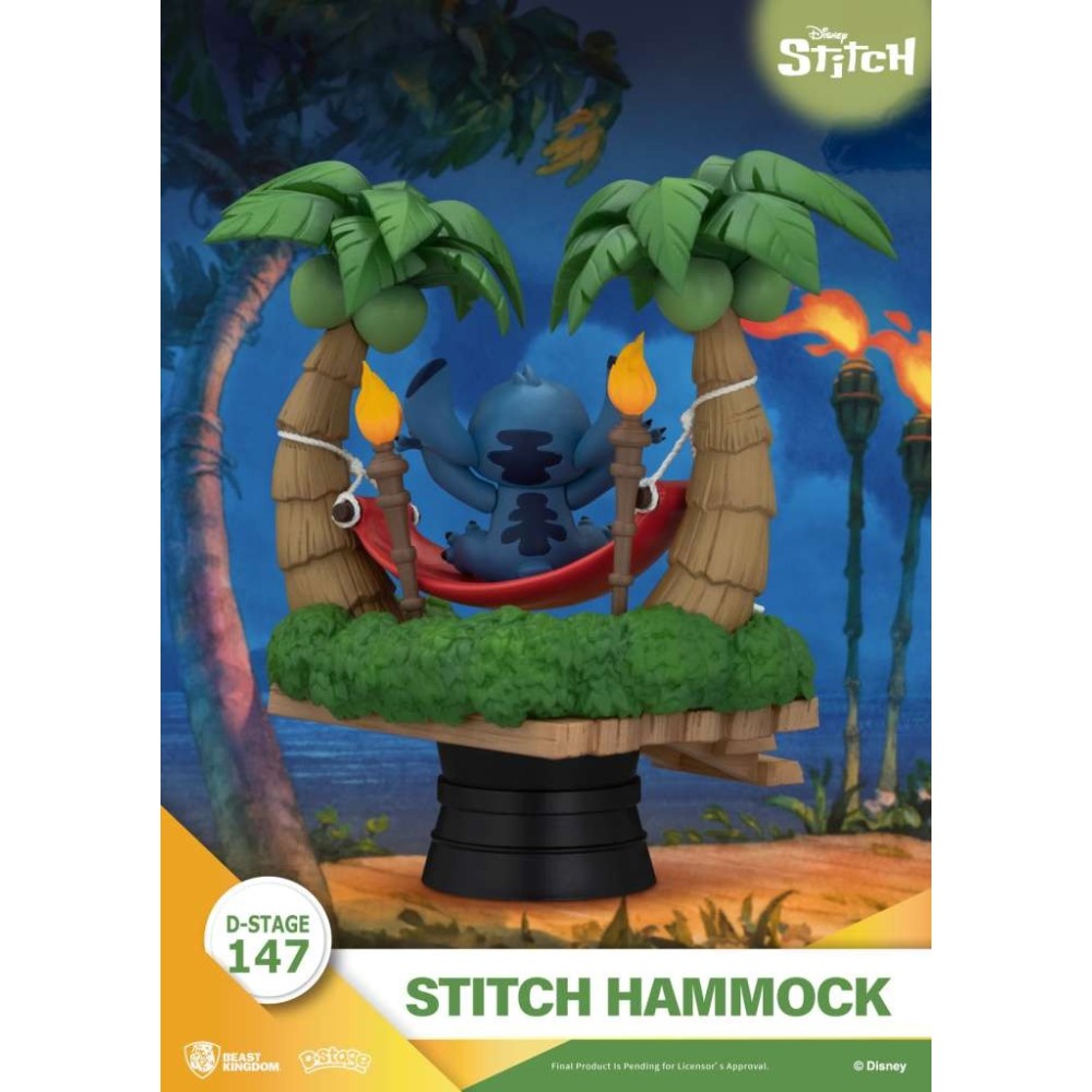 D-STAGE LILO AND STITCH DS-147 STITCH HAMMOCK STATUA FIGURE DIORAMA BEAST KINGDOM