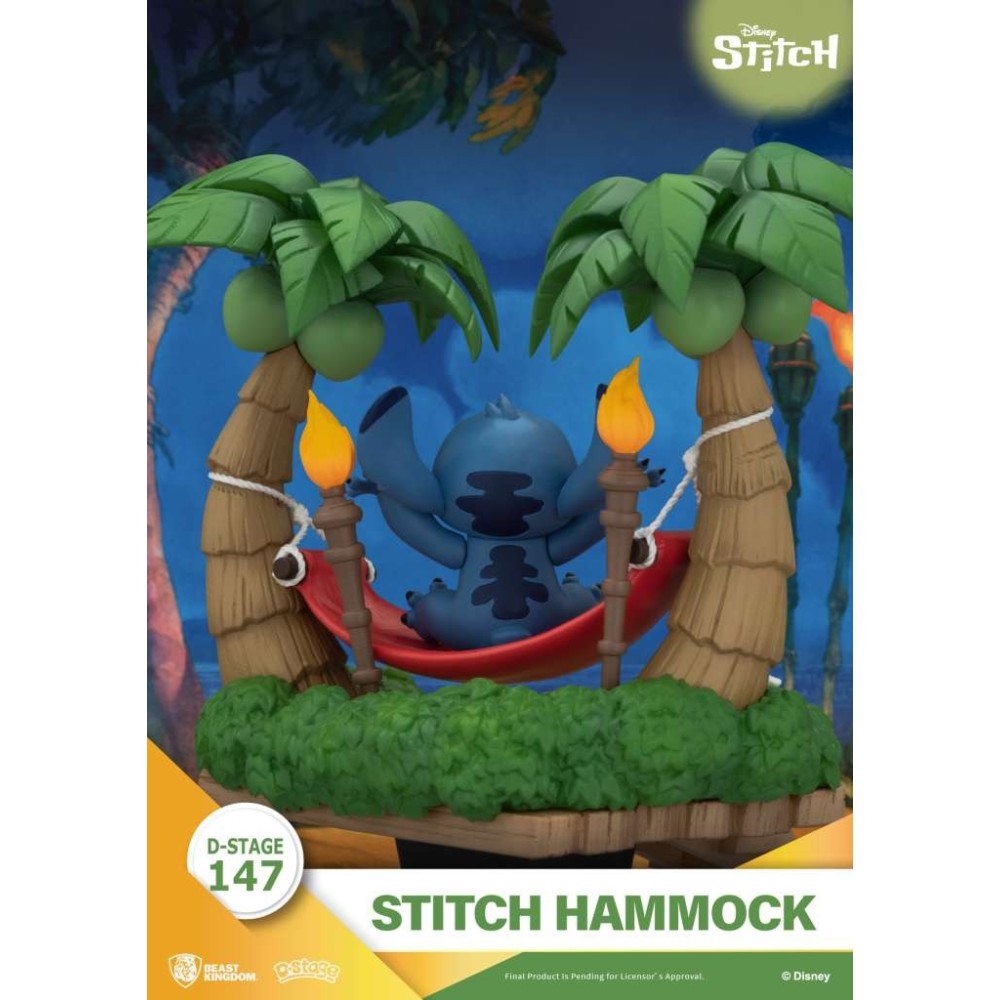 D-STAGE LILO AND STITCH DS-147 STITCH HAMMOCK STATUA FIGURE DIORAMA BEAST KINGDOM
