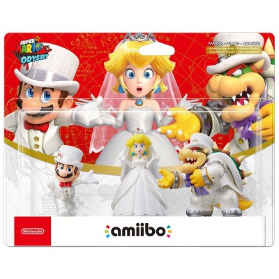 NINTENDO SUPER MARIO ODYSSEY 3-PACK AMIIBO WEDDING MARIO PEACH BOWSER