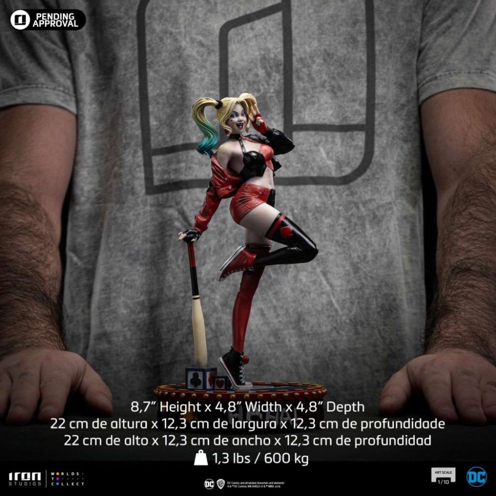 IRON STUDIOS DC COMICS GOTHAM CITY SIRENS HARLEY QUINN ART SCALE 1/10 STATUE