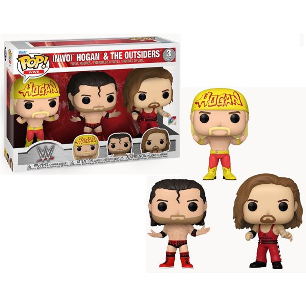 FUNKO POP! WWE NWO HOGAN AND THE OUTSIDERS 3-PACK BOBBLE HEAD FIGURE FUNKO
