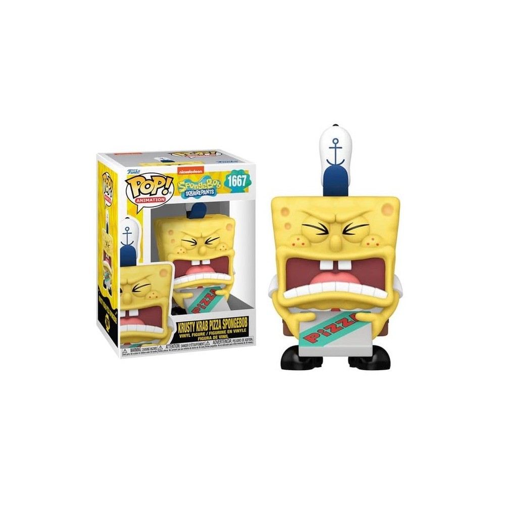 FUNKO POP! SPONGEBOB SQUAREPANTS PIZZA SPONGEBOB BOBBLE HEAD FIGURE FUNKO