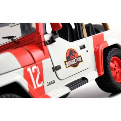JADA TOYS JURASSIC PARK DIE CAST METAL JEEP WRANGLER 1/24 MODEL