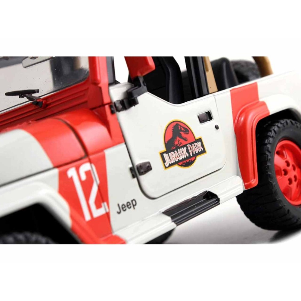 JADA TOYS JURASSIC PARK DIE CAST METAL JEEP WRANGLER 1/24 MODEL
