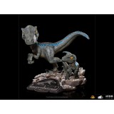 IRON STUDIOS JURASSIC WORLD DOMINION BLUE AND BETA MINICO FIGURE STATUE