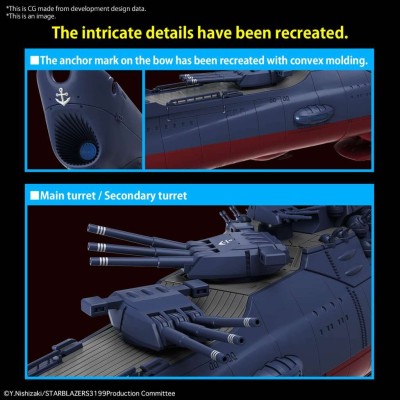 SPACE BATTLESHIP YAMATO 3199 1/1000 MODEL KIT FIGURE BANDAI