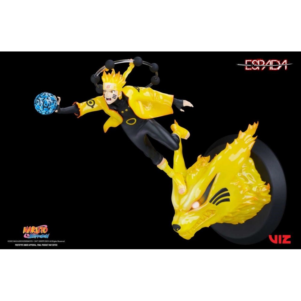 ESPADA ART NARUTO SHIPPUDEN NARUTO AND KURAMA 1/8 WALL ART STATUE FIGURE