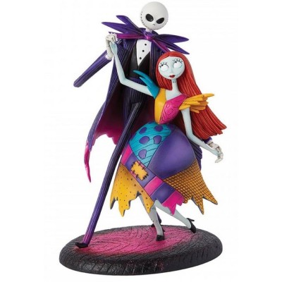 THE NIGHTMARE BEFORE CHRISTMAS JACK E SALLY DANCE STATUA FIGURE DIORAMA ENESCO