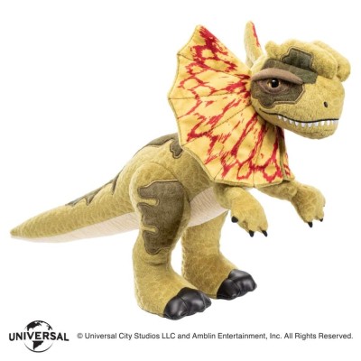 JURASSIC PARK DILOPHOSAURUS PELUCHE FIGURE NOBLE COLLECTIONS