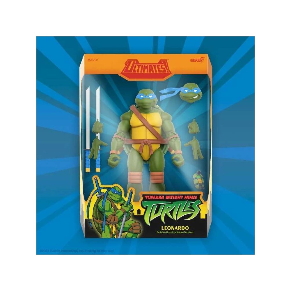 TEENAGE MUTANT NINJA TURTLES 2003 ULTIMATE LEONARDO ACTION FIGURE SUPER7